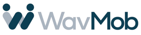 Two tone text WavMob logo