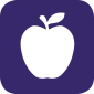 Healthy eating apple icon